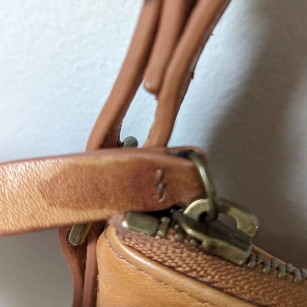 MARGOT New York Whiskey Tan Leather Accordion Crossbody